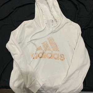 adidas gold speckled logo hoodie